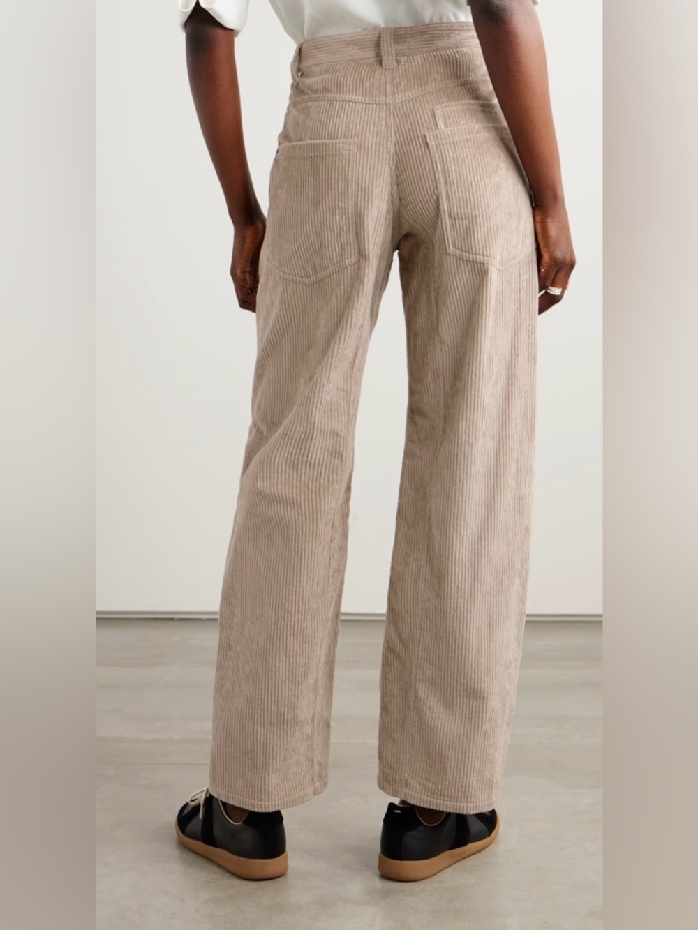 Brunello Cucinelli Striped Cotton blend corduroy wide leg pant size 4US